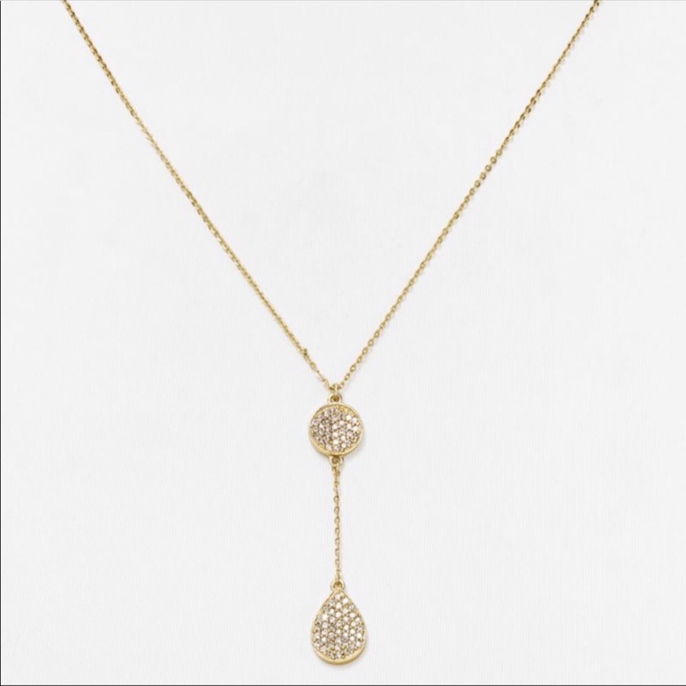GUC Melinda Maria pave drop necklace